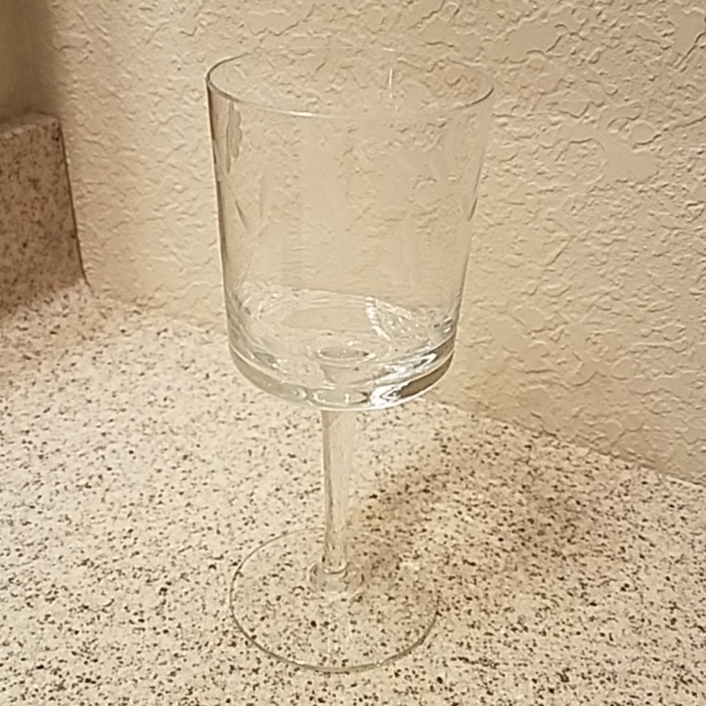 Flower wine glass